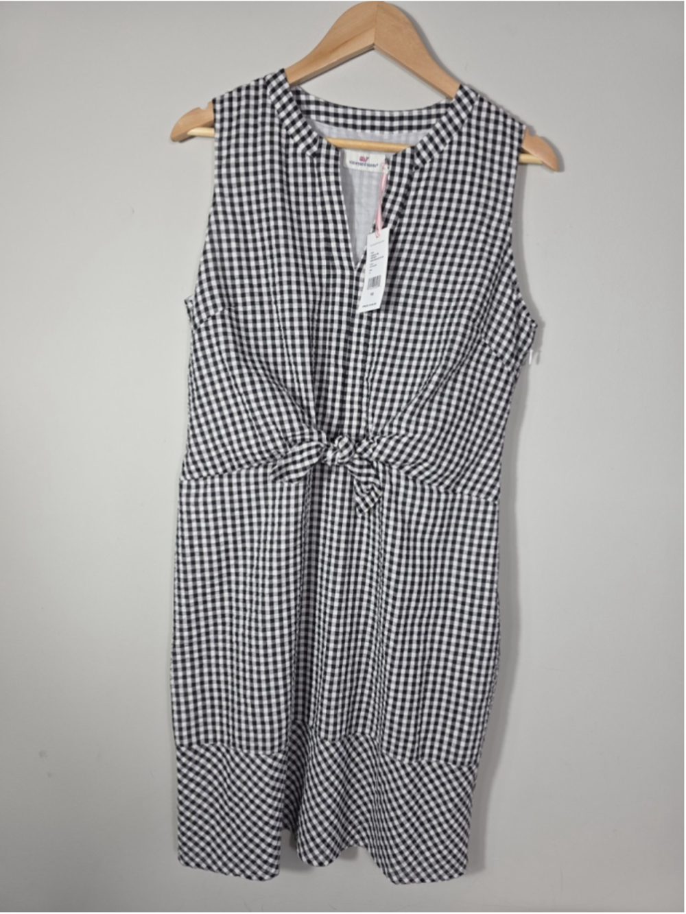 Vineyard Vines Gingham Seersucker Dress 10 Preppy Coastal Romantic NWT $148 - Picture 3 of 15